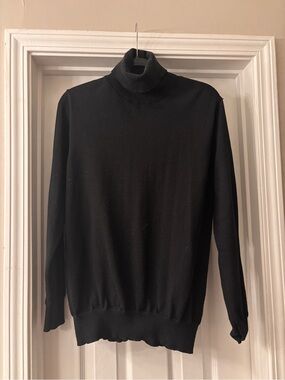 Black Turtleneck Men's Sweater